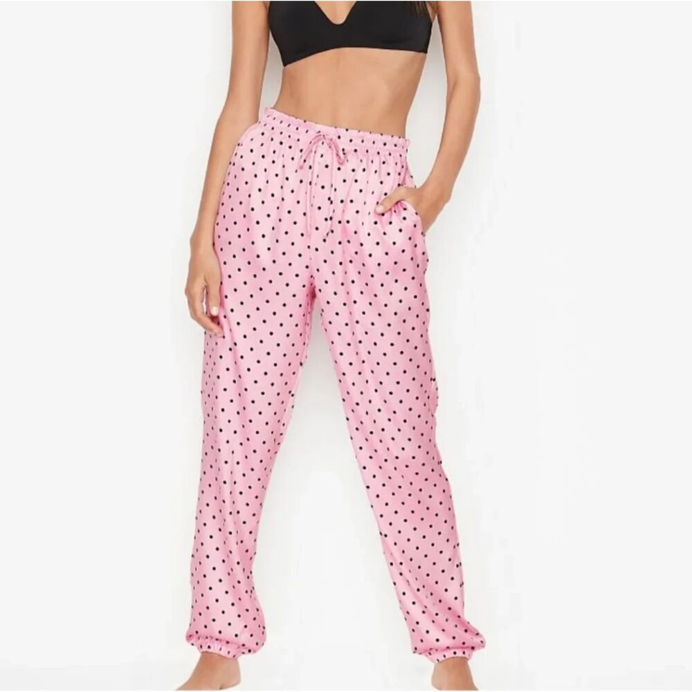 Victoria's Secret Pink satin polka dot pajama bottoms Size XS
